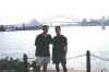 Dave and I with the harbour behind us